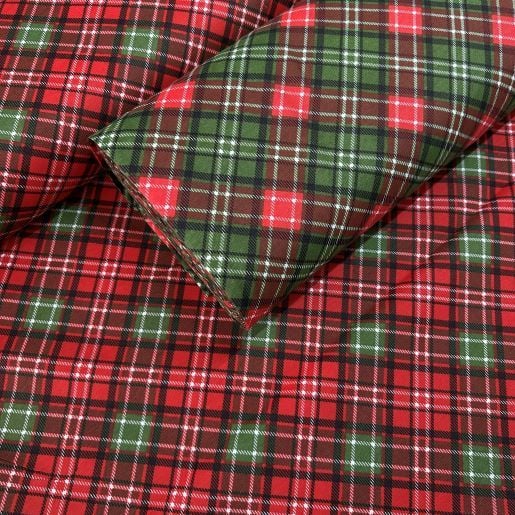 Kırmızı Yeşil Kareli Duck Bezi