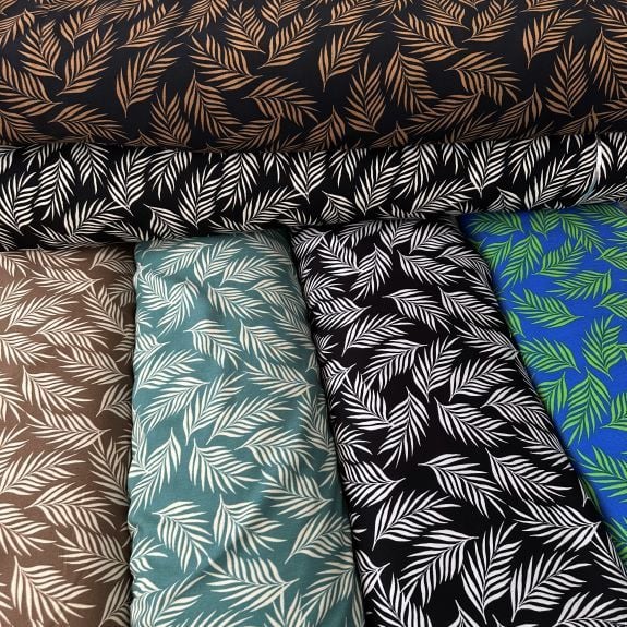 Minik Yapraklar Viskon Kumaş