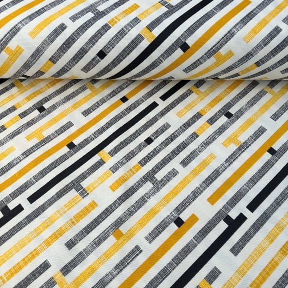 Sarı Gri Çizgiler Duck Bezi