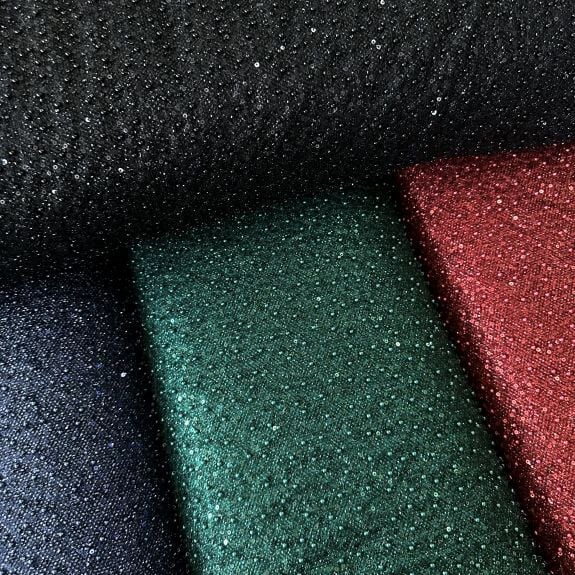 Işıltılı Boncuk Detaylı Dantel Kumaş