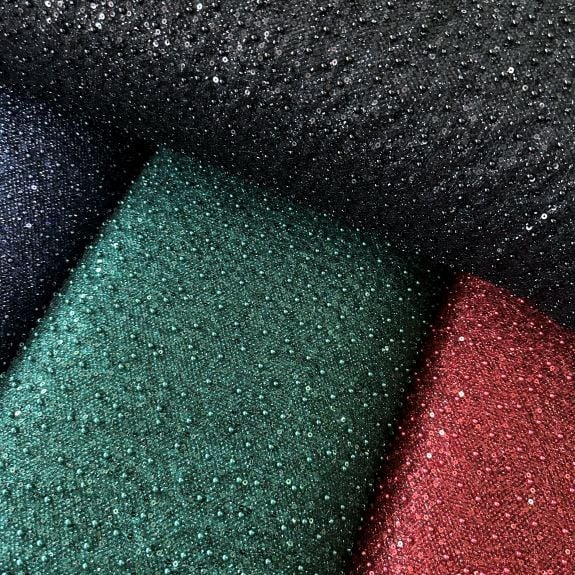 Işıltılı Boncuk Detaylı Dantel Kumaş