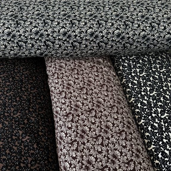 Karanfil Dalları Viskon Kumaş