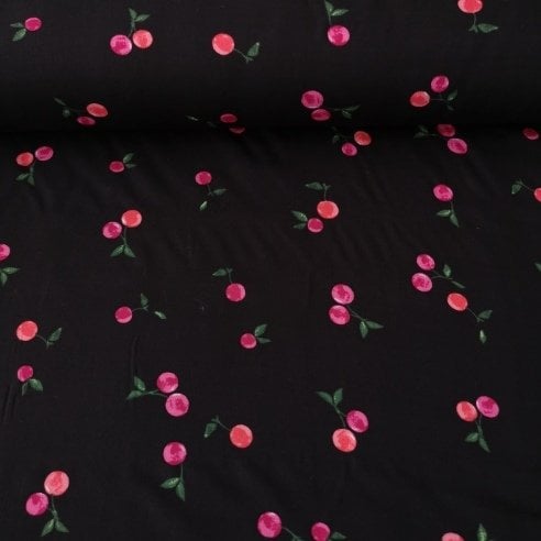 Minik Kirazlar Viskon Kumaş