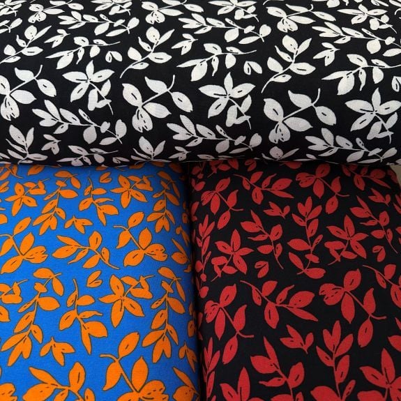 Tek Çiçekli Viskon Kumaş