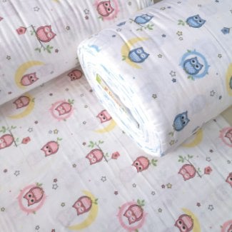 Minik Baykuşlar Pazen Kumaş