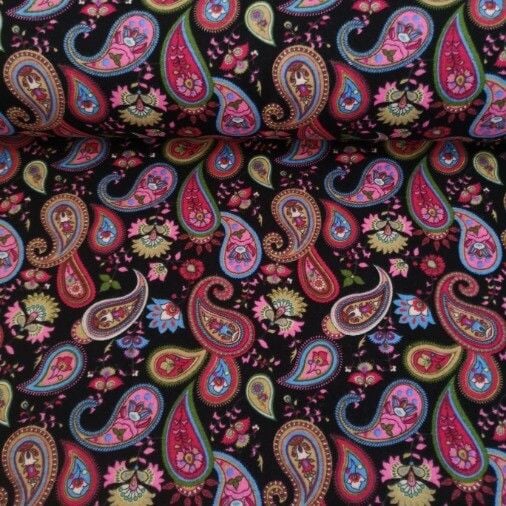 Modern Şal Desenli Divitin-Pazen Kumaş Pembe