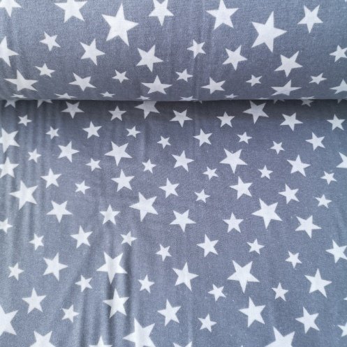 Karışık Yıldızlar Pazen Kumaş Gri