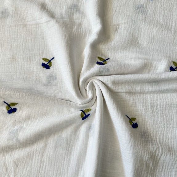 Nakışlı Double Müslin Bezi Saks