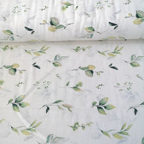 Zarif Dallar Müslin Bezi Yeşil