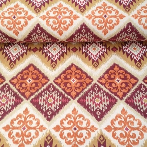 Bordo Kilim Desen Duck Bezi