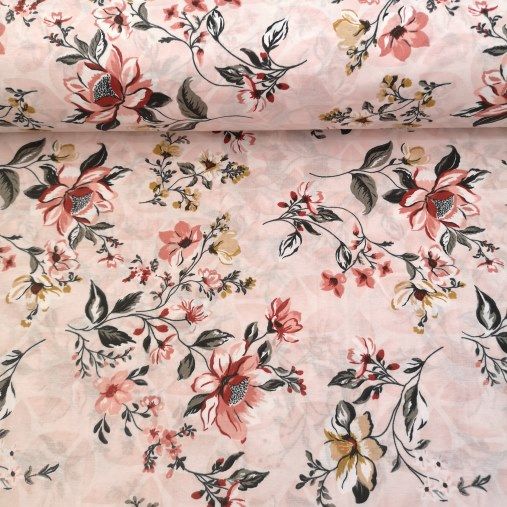 Zarif Karanfil Polycotton Poplin Pembe