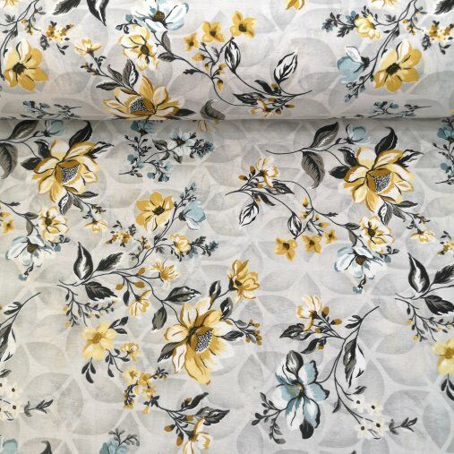 Zarif Karanfil Polycotton Poplin Gri