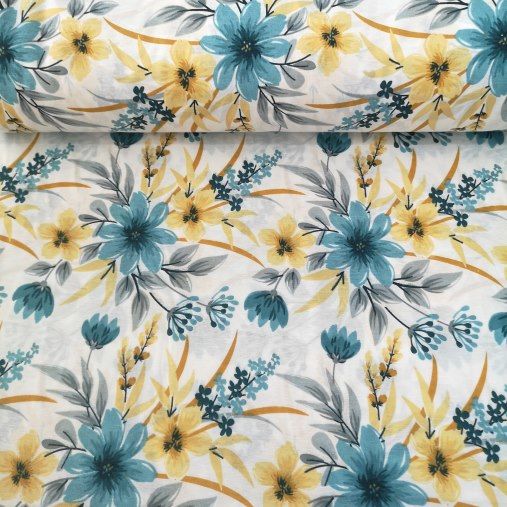 Çiçek Bahçesi Polycotton Poplin Mint