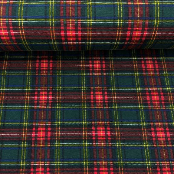 Kırmızı Yeşil Kareli Duck Bezi