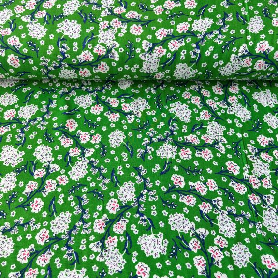 Yaz Neşesi Viskon Kumaş Yeşil