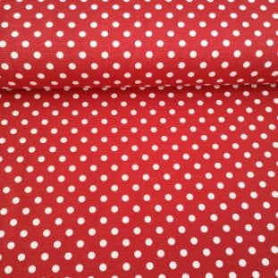 Kırmızı Puanlı Duck Bezi