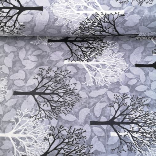 Gri Ağaçlı Polycotton Poplin