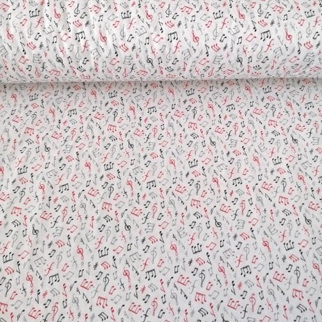 Notalar Poplin Kumaş Beyaz