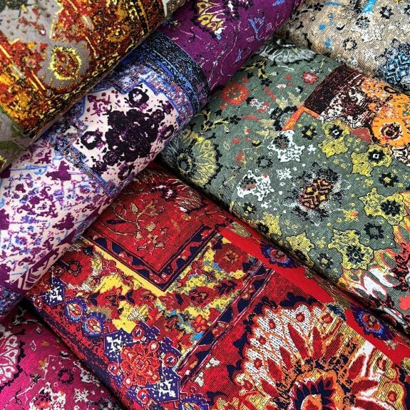 Moroc Viskon Kumaş Mor