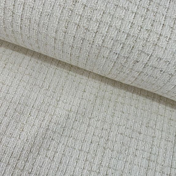 Ekru Gold Simli Chanel Kumaş