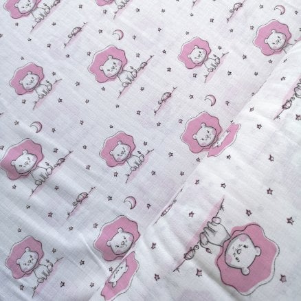 Aslan Kedicik Müslin Bezi Pembe