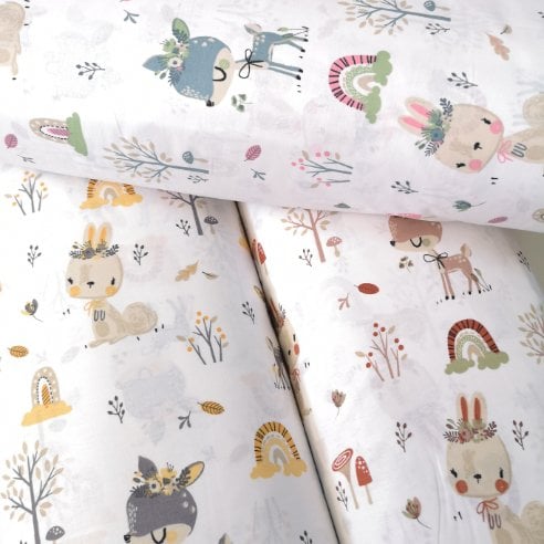 Sevimli Karacalar Poplin Kumaş