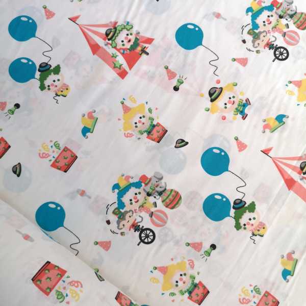 Sevimli Palyaço Poplin Kumaş