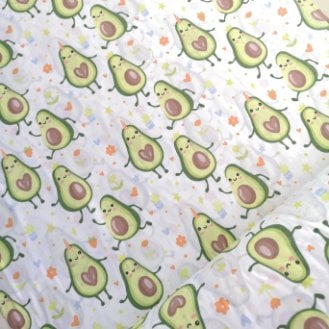 Neşeli Avakado Poplin Kumaş
