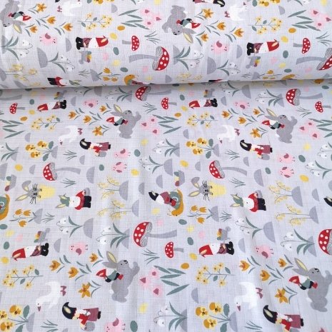 Ormandaki Cüceler Müslin Bezi Gri