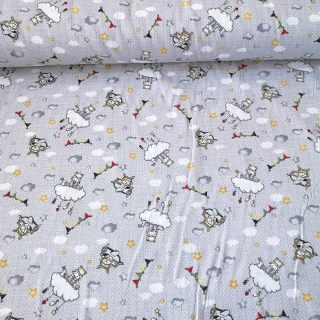 Uçan Ayıcık Müslin Bezi Gri