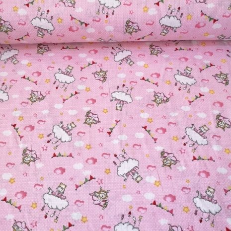 Uçan Ayıcık Müslin Bezi Pembe