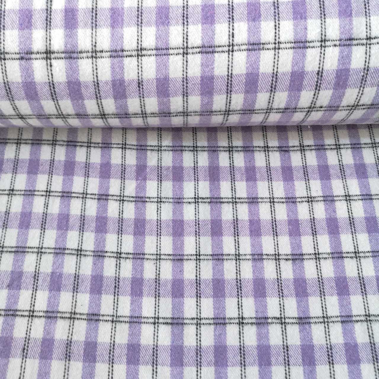 Lila Kareli Oduncu Kumaş