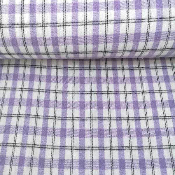 Lila Kareli Oduncu Kumaş