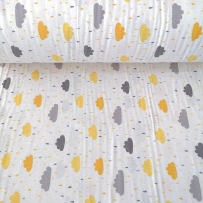 Yağmur Bulutları Pazen Kumaş Sarı