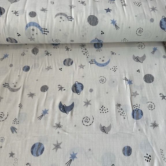 Gezegenler Müslin Bezi Gri