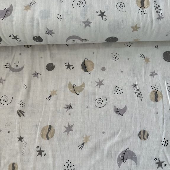 Gezegenler Müslin Bezi Bej