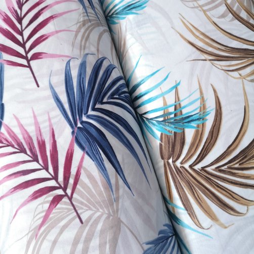 Palmiye Desen Polycotton Poplin Kumaş