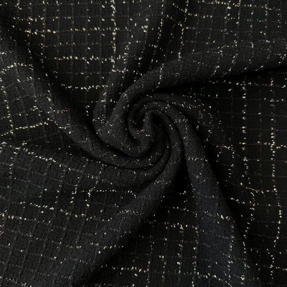 Siyah Gold Simli Chanel