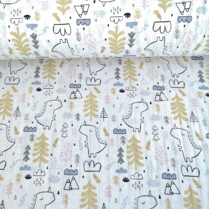 Çizgi Dinazorlar Müslin Bezi