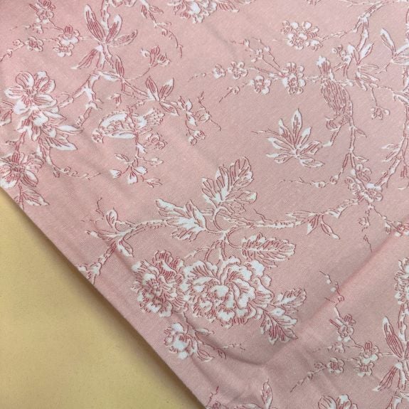 Pastel Çiçekli Pazen Kumaş Pudra