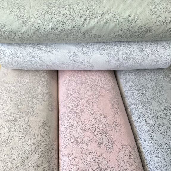 Geometrik Çiçek poplin Kumaş