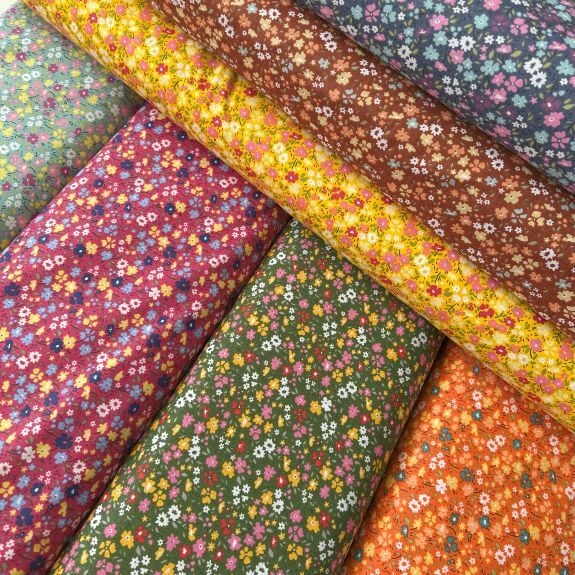 Çıtır Çiçekli Poplin Kumaş