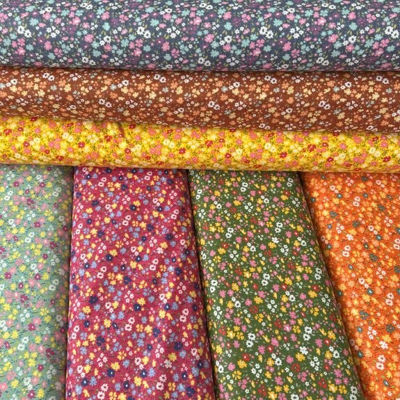 Çıtır Çiçekli Poplin Kumaş