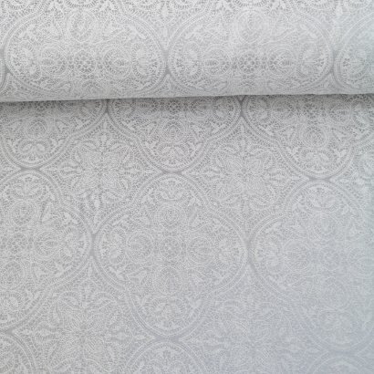Gri Damask Desen Masaörtüsü