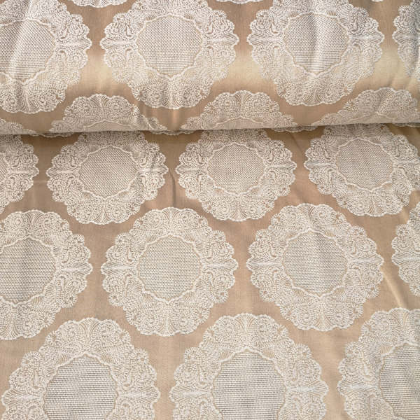 Kapuçino Damask Desen Masaörtüsü