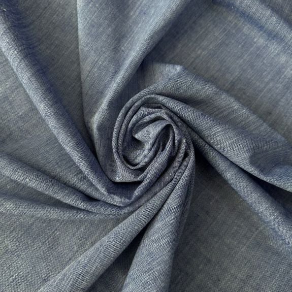 Denim Blue Keten Kumaş