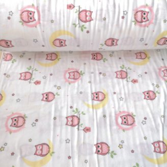 Minik Baykuşlar Pazen Kumaş Pudra