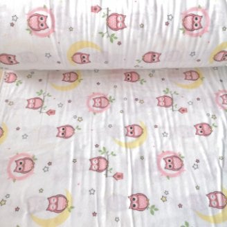 Minik Baykuşlar Pazen Kumaş Pudra