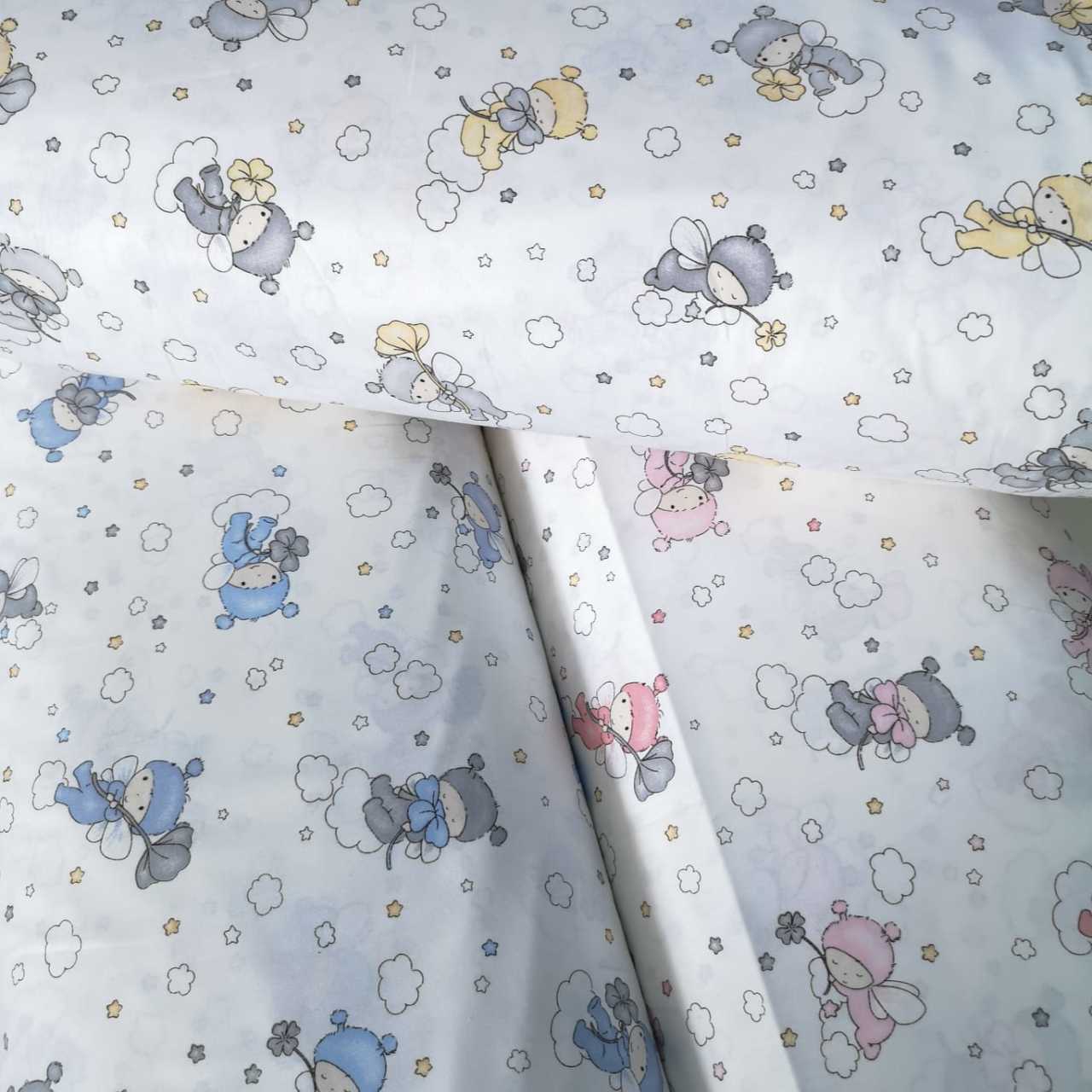 Bulutlardaki Bebek Poplin Kumaş
