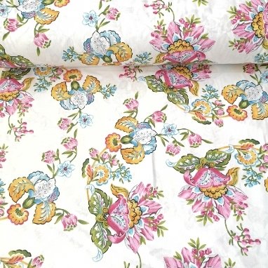 Pembe Gün Çiçeği Poplin Kumaş